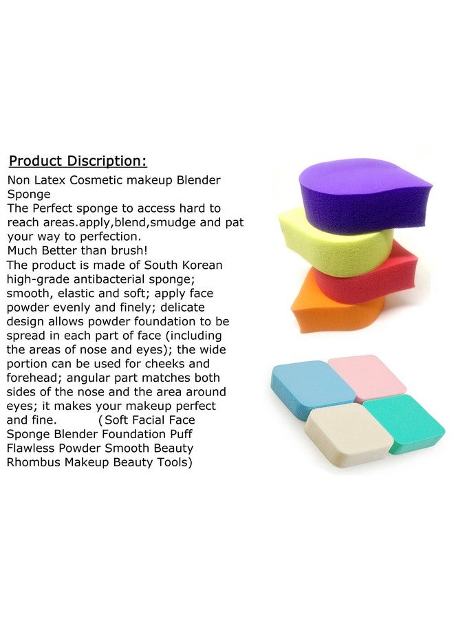 OUT OF BOX Kelley Pack Of 8 Imported Make Up Blending Cosmetic Conceler, Powder, Foundation Sponge Puff - Image 2