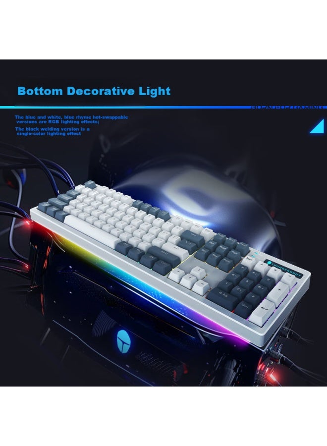 Thunderobot K104s Wired Mechanical Keyboard With Backlit Keys For Computer Gaming Notebook Office Full Key No Conflict Black Red Switch - Image 2