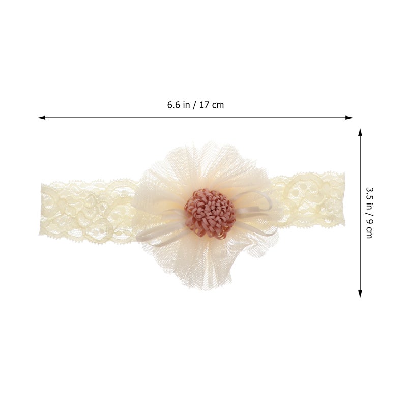 1 Set Baby Hundred Days Adorable Flower Headband Mid-calf Length Socks - Image 3