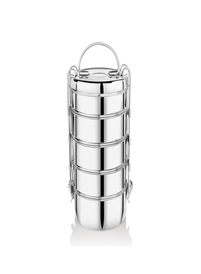 EMBASSY Stainless Steel Clip Carrier Lunch Box (5-Containers, 275ml Each) - Image 1