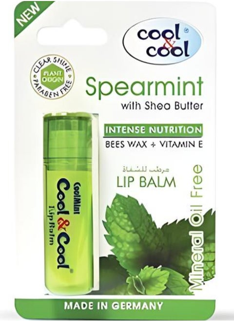 Lip Balm Spearmint with Shea Butter (Bees Wax + Vitamin E) 4.6 gm