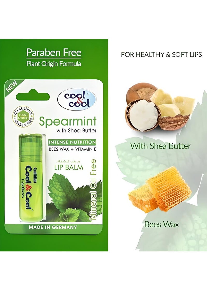 Lip Balm Spearmint with Shea Butter (Bees Wax + Vitamin E) 4.6 gm