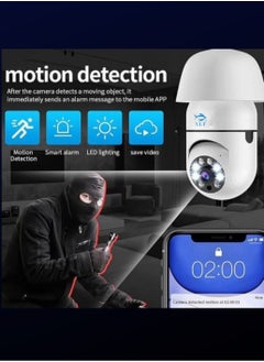 XLT Smart WIFI Led Light Bulb Security Camera, 360 Degrees 1.0MP Cam Home  IP Camera, with Night Vision, Two Way Audio, Smart Motion Detection  - Image 4