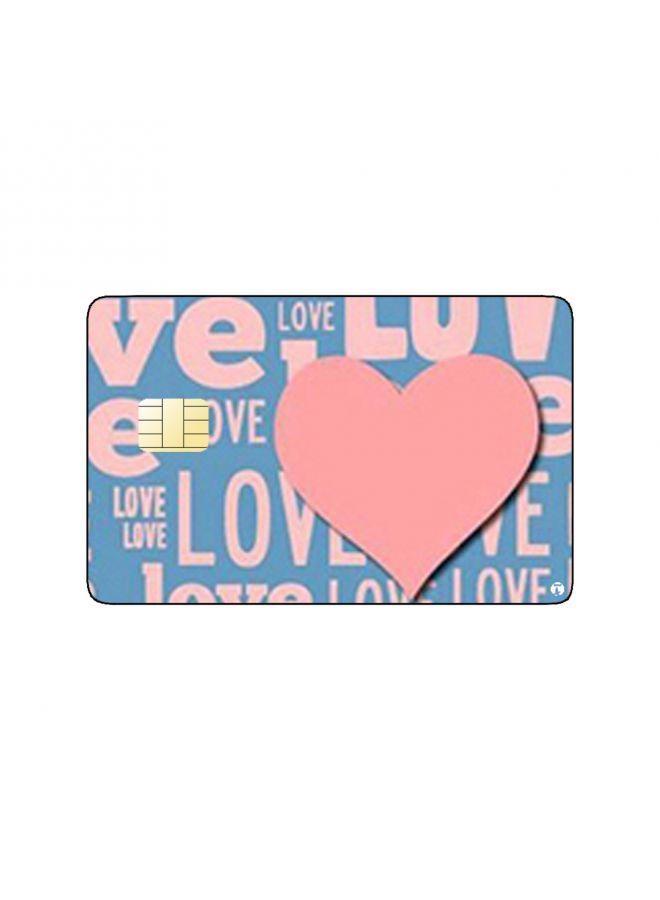 RKN PRINTED BANK CARD STICKER "I Love You" With Heart Drawing - Image 2
