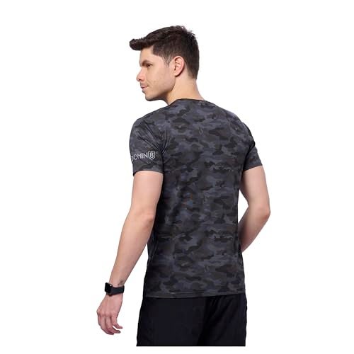 DOMIN8 Men's Camouflage Black Sports Regular T-Shirt - Image 5