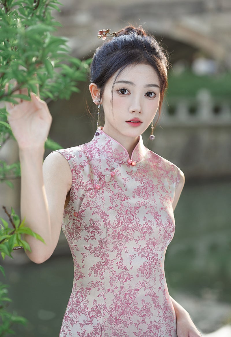 Spring/Summer Style Simple And Elegant Improved Cheongsam New Chinese Style Chinese Style Art Slim Fit Daily - Image 1