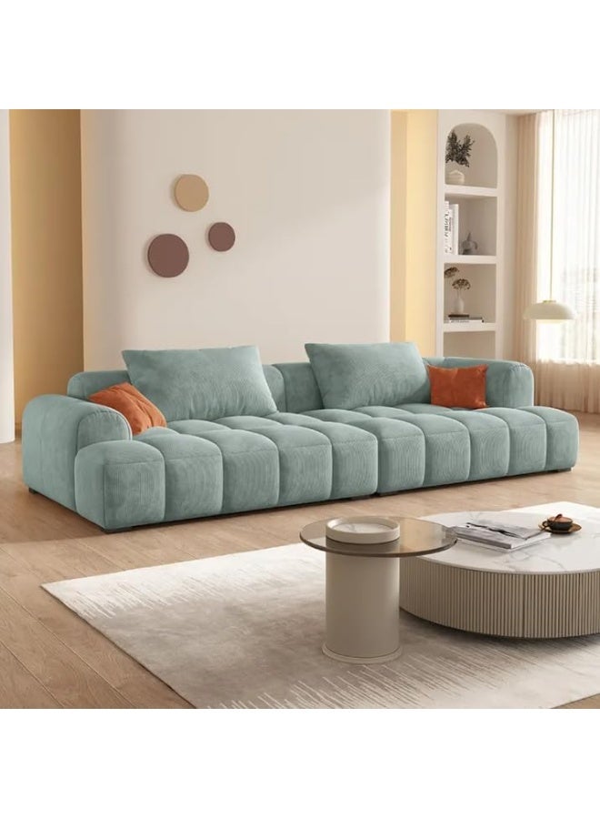 Generic Luxury Luxe Italian Minimalism Modern Design Home Furniture Fabric Lounge Couch Corner Velvet Sectional Sofas Set Furniture Living Room (AQUA GREEN, TWO SEATER)  - Image 1