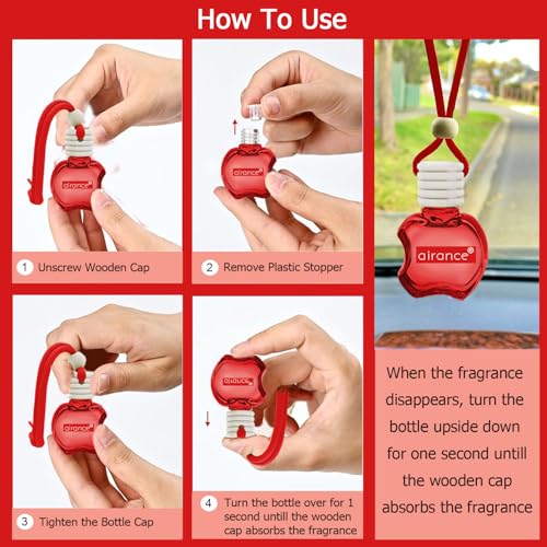 Airance Car Air Freshener|Car Perfume|Hanging Car Air Freshener|Car Aroma Diffuser-Strawberry | Liquid, Pack Of 1 - Image 3