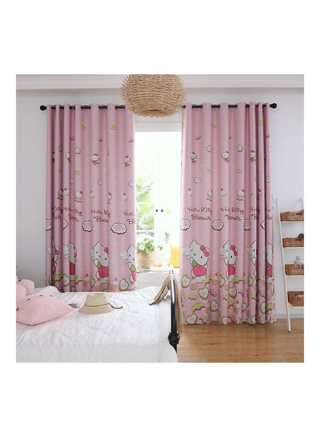 NIBEMINENT Bedroom Curtain Cartoon Hello Kitty Animal Printed Shade Curtains For Children Room multicolor - Image 1