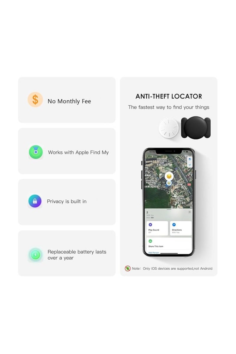 Generic Magnetic Car Tracker –  GPS Device for Vehicles, No Subscription, Apple Find My (iOS), Black - Image 5