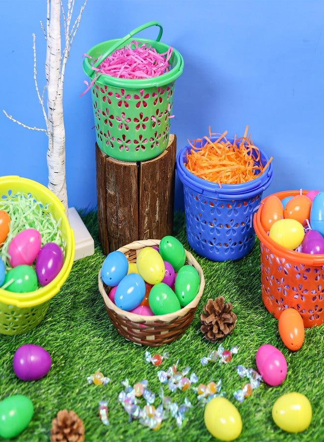 Garma 12 Pack Easter Baskets for kids with 36Pcs Easter Eggs Empty and 60g Easter Grass, Plastic Easter Egg Basket with Handles for Easter Filler Stuffer, Egg Hunt Game, Easter Decorations Party Favors - Image 4