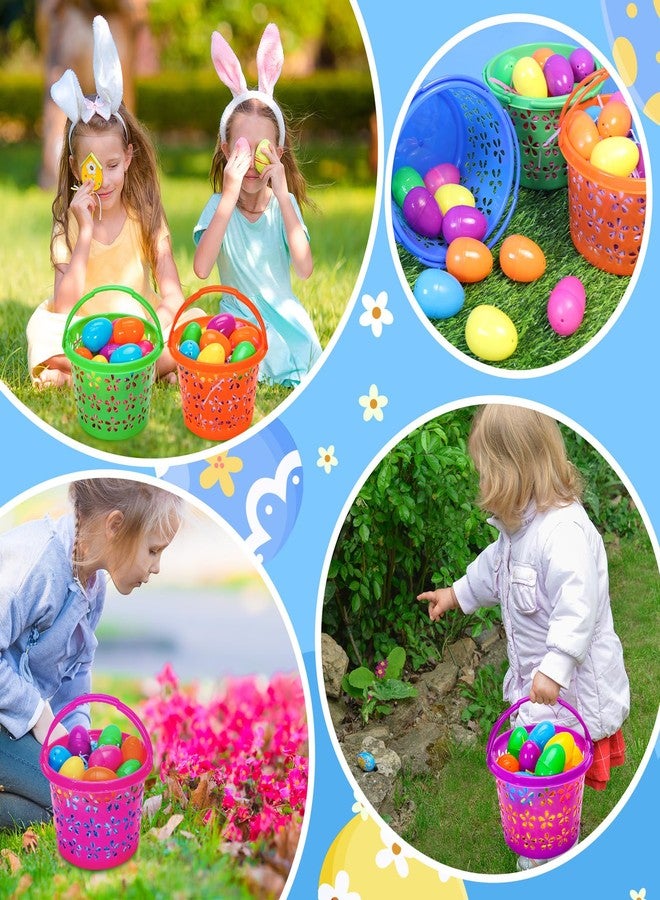Garma 12 Pack Easter Baskets for kids with 36Pcs Easter Eggs Empty and 60g Easter Grass, Plastic Easter Egg Basket with Handles for Easter Filler Stuffer, Egg Hunt Game, Easter Decorations Party Favors - Image 5
