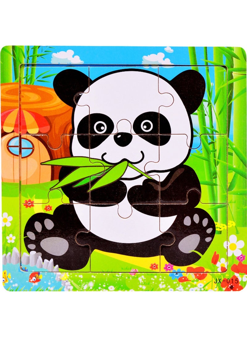 ألغاز الصور المقطوعة من سلسلة الباندا الخشبية التعليمية للأطفال مناسبة للأولاد والبنات - Image 1