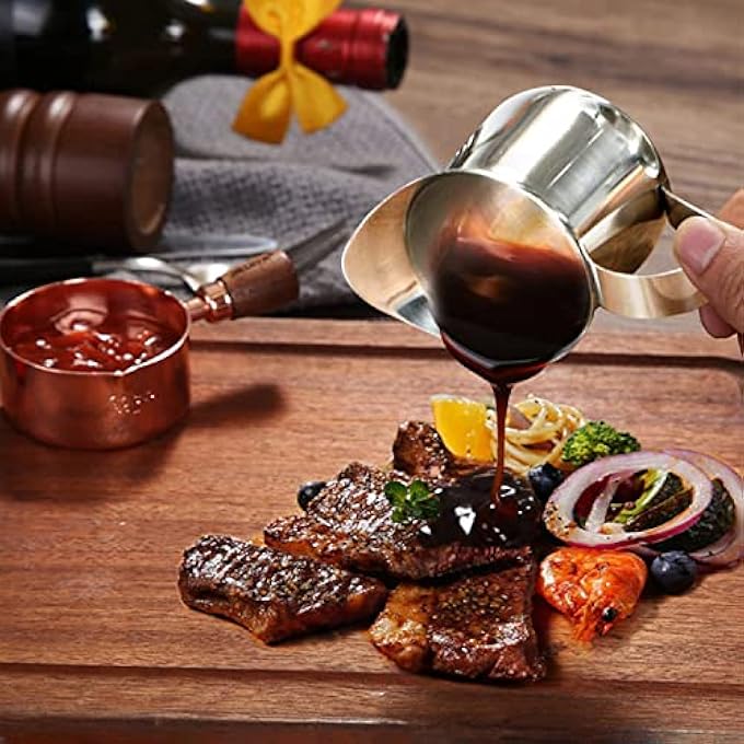 كاست ويف إبريق رغوة الحليب على شكل جرس صغير من الفولاذ المقاوم للصدأ سعة 5 أونصات، إبريق كريمة الحليب لباريستا الكابتشينو قهوة الإسبريسو، قطعتان - Image 5