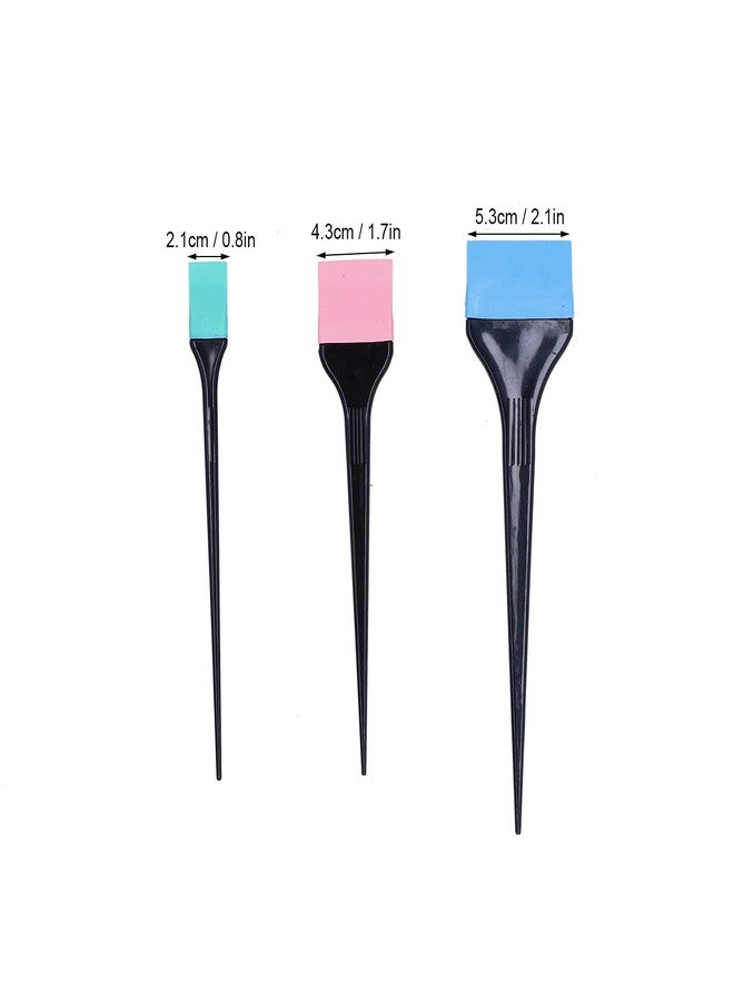Luatoxry 6Pcs Hair Dye Brush, Varisized Hair Color Brush, Silicone Color Brushes for Salon, Soft Coloring Brushes Dye for Home DIY Dyeing, Barber Shop, Salon Hairs Treatments - Image 4