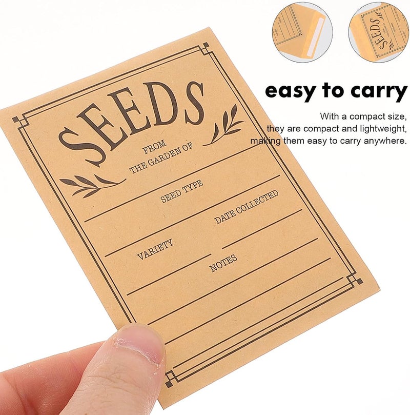 50Pcs Resealable Paper Seed Envelopes 8X12Cm Small Mailing Packets for Vegetable Seed Storage and Collection, Convenient Mini Packing Envelopes for Gardening and Office Use - Image 3
