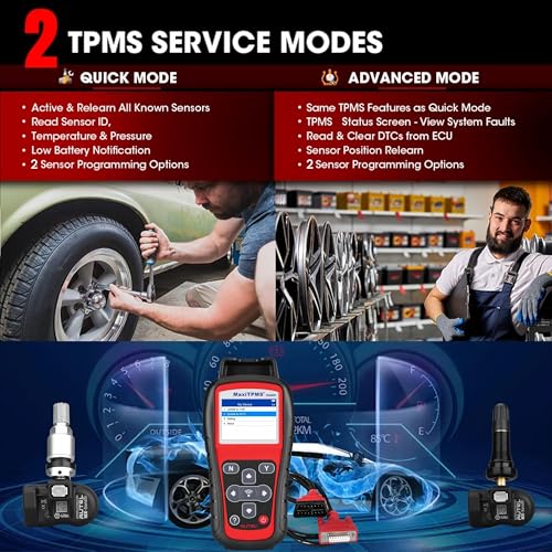 Autel Autel MaxiTPMS TS508WF Complete with 4 pcs Duel Frequency Rubber MX Sensor, MX Sensor Programming TPMS Diagnostic OBD Relearn Activate Read Copy TPMS Sensor Read/Clear TPMS DTCs, Better TS501 Pro - Image 5
