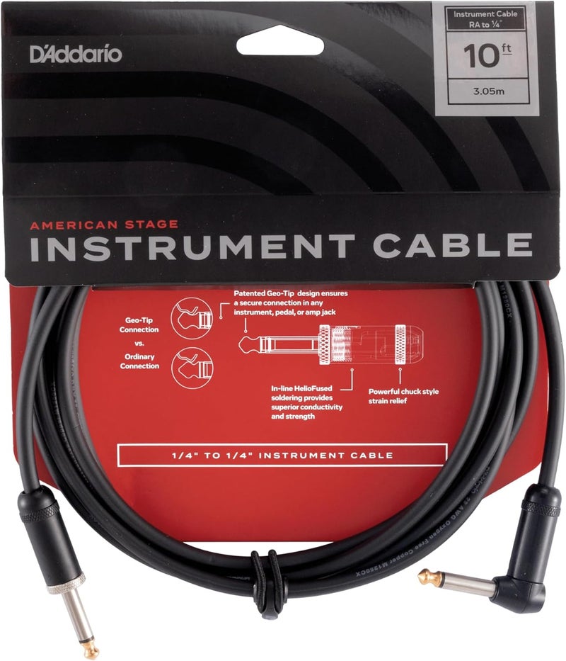 D'Addario كابل الآلات الموسيقية الأمريكي من د'أداريو - 10 أقدام - Image 1