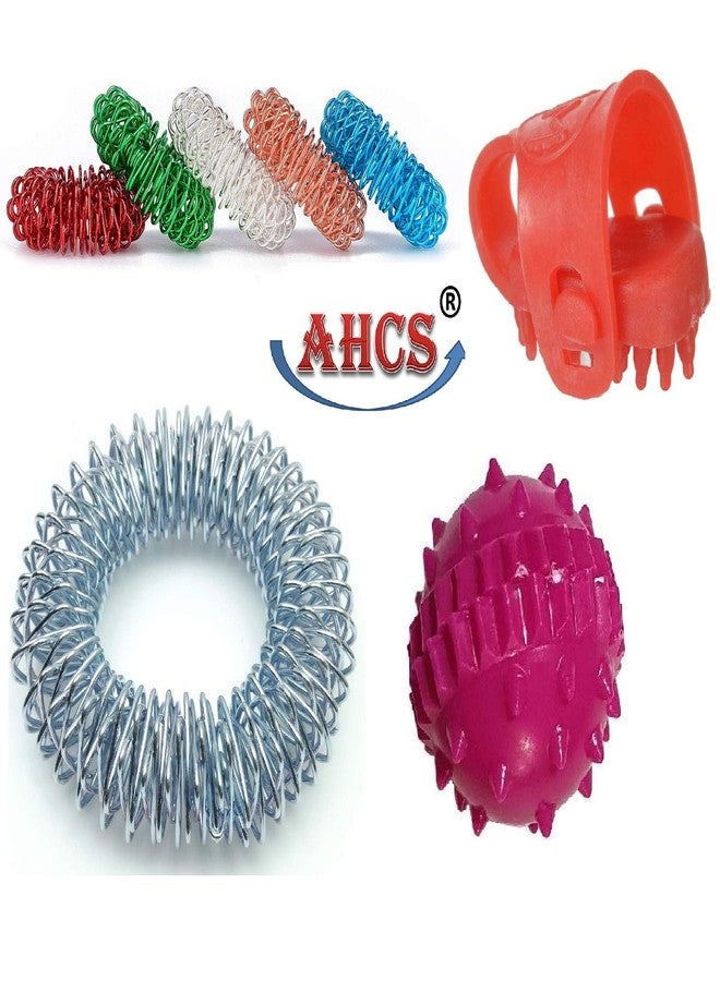 AHCS Sujok Hand Ring And Finger Rings Sujok Thumb Sujok Ball Kit - Image 1