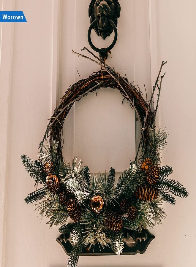 Worown 4 Pcs 12 Inch Natural Grapevine Wreaths, Vine Branch Wreath, Rattan Wreath for DIY Christmas Craft, Front Door Wall Hanging, Wedding and Party Decors - Image 5