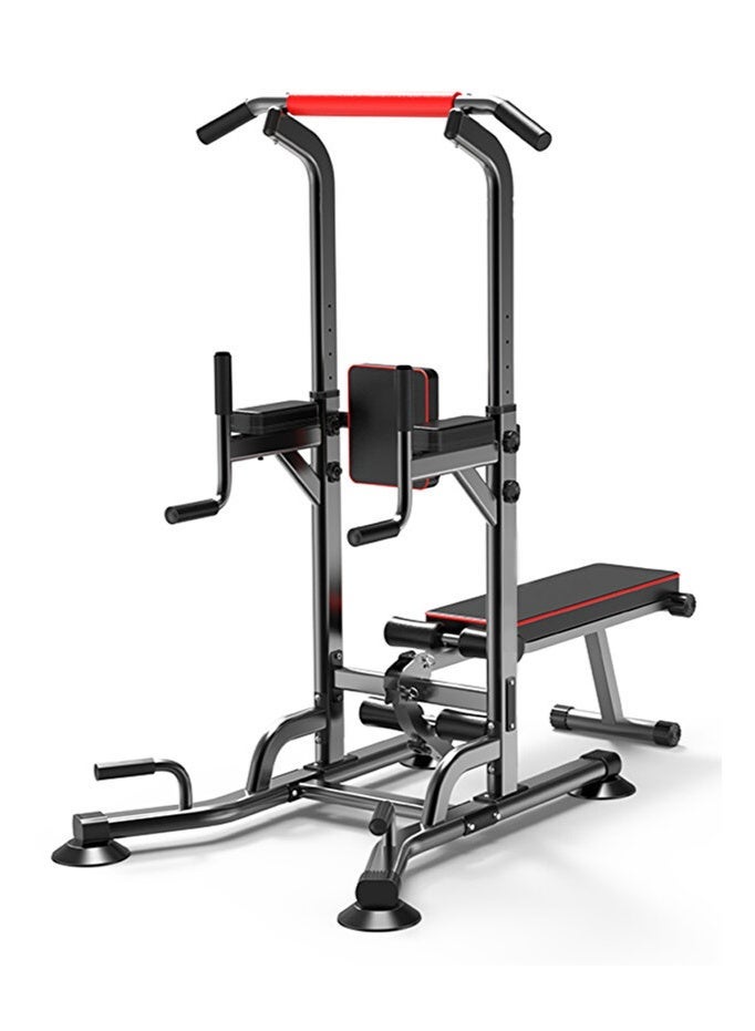 البيض برو جهاز لياقة منزلية شامل متعدد الوظائف مع مقعد وبار شدّ  ومحطة دفع - لمعدات اللياقة البدنية وبناء القوة في الجيم المنزلي - Image 1