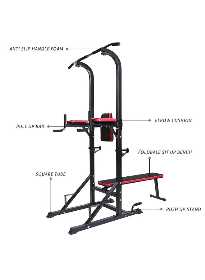 EGG PRO Multifunction Power Tower with Bench Pull Up Bar Dip Station for Home Gym Workout Strength Training Fitness Equipment - Image 2