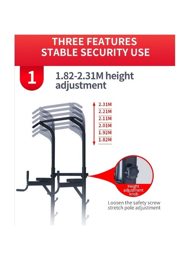 EGG PRO Multifunction Power Tower with Bench Pull Up Bar Dip Station for Home Gym Workout Strength Training Fitness Equipment - Image 3
