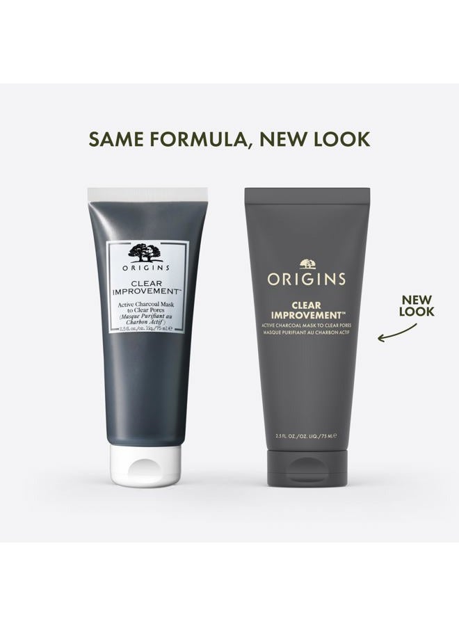 Origins Clear Improvement Active Charcoal Mask to Clear Pores | Purifies & Reduces Excess Oil | With Bamboo Charcoal | Travel Size, 1 Fl Oz - Image 2