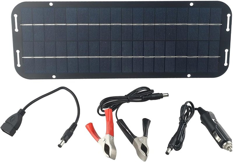 60W 12V Solar Panel Battery Charger Kit Waterproof ABS With Clip Cord For Car Boat - Image 2