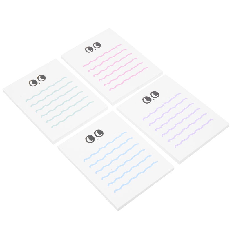 4Pcs Non-stick Memo Pad Message Paper Portable Writing Paper Practical Memo Pad Students Supplies - Image 1