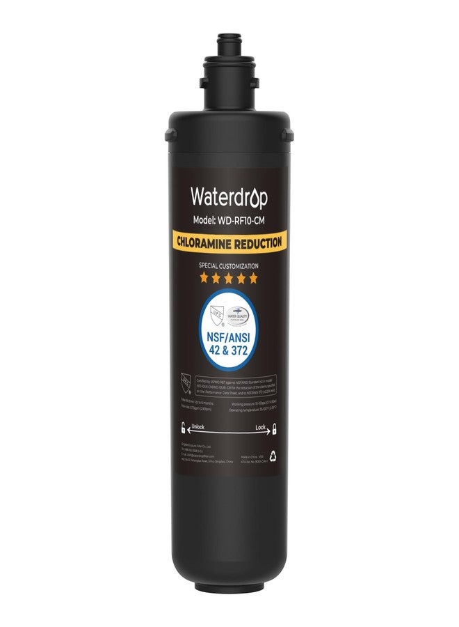 ووتر دروب خرطوشة فلتر بديلة Waterdrop RF10-CM لفلتر المياه 10UB-CM تحت الحوض، تقلل 99% من الكلورامين والكلور والطعم والرائحة الكريهة، معتمدة من NSF/ANSI 42 - Image 1