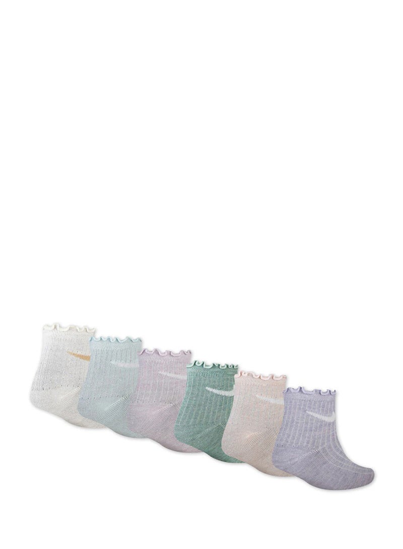 Nike جوارب نايك للأطفال الصغار بحافة خس 6 قطع بطول ربع - Image 2