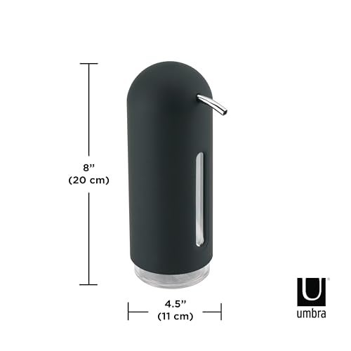 Umbra - 330190-040 Penguin Pump, Kitchen Soap Dispenser, Also Works with Hand Sanitizer, 12 oz (355 ml), Black - Image 2