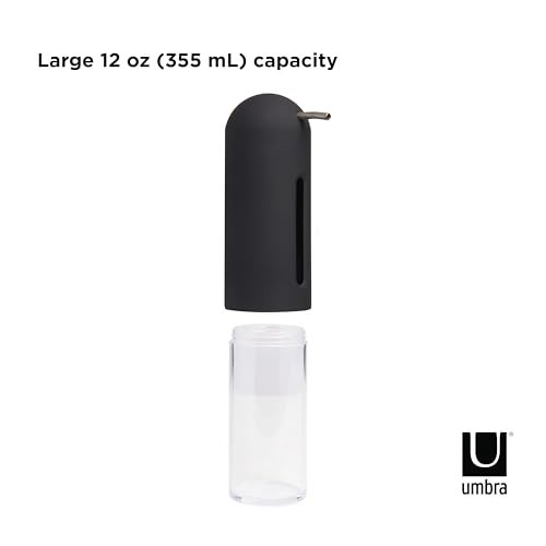 Umbra - 330190-040 Penguin Pump, Kitchen Soap Dispenser, Also Works with Hand Sanitizer, 12 oz (355 ml), Black - Image 3