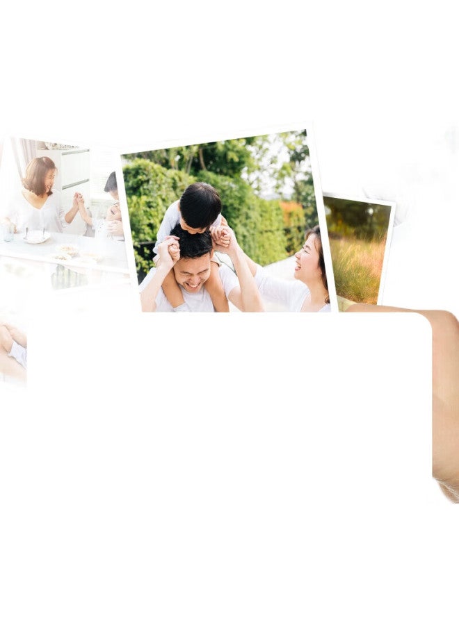 Huiwei ورق صور لامع عالي 150 جرام (6 بوصة) مع خلفية لاصقة، متوافق مع طابعات HP/كانون/إبسون، ورق طباعة صور لاصق، 50 ورقة/علبة - Image 3