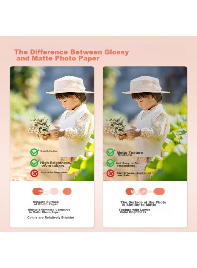 Huiwei 4r 150g High Gloss Photo Paper With Adhesive Backing, Compatible With Hp/canon/epson Printers, Sticky Photo Printing Paper, 50 Sheets/box - Image 3