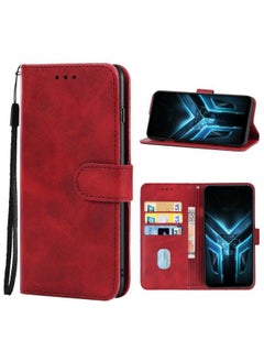HuHa Case Cover Leather Phone Case For Asus ROG Phone 3 ZS661KL Red 