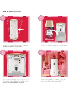 Glade Blooming Peony And Cherry Fragrance Automatic Refill Pack of 2 Pink  - Image 3