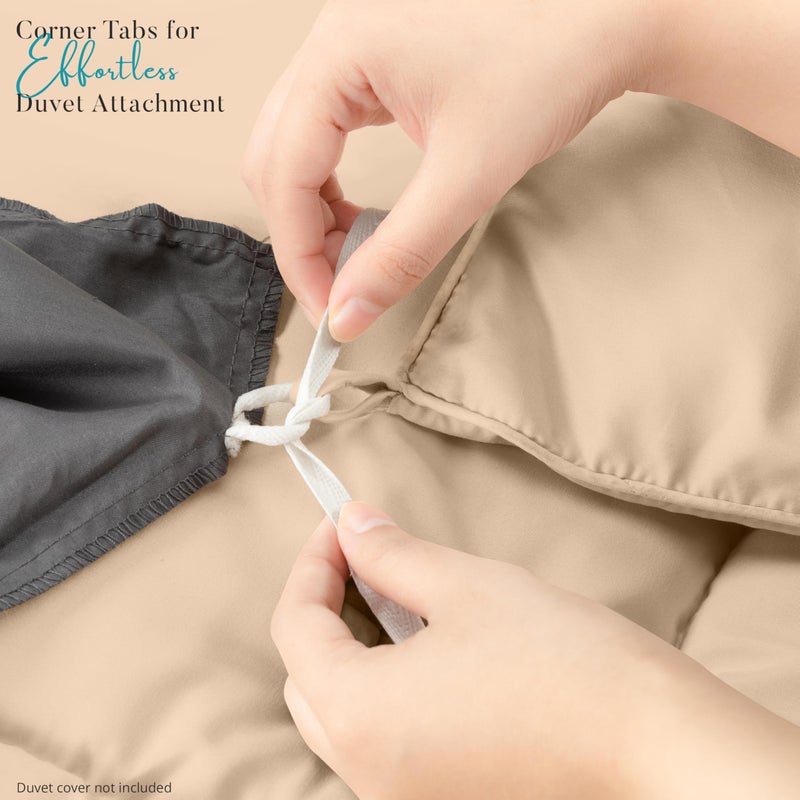 Utopia Bedding Comforter Duvet Insert, Quilted Comforter with Corner Tabs, Box Stitched Down Alternative Comforters Queen Size (Beige) - Image 5