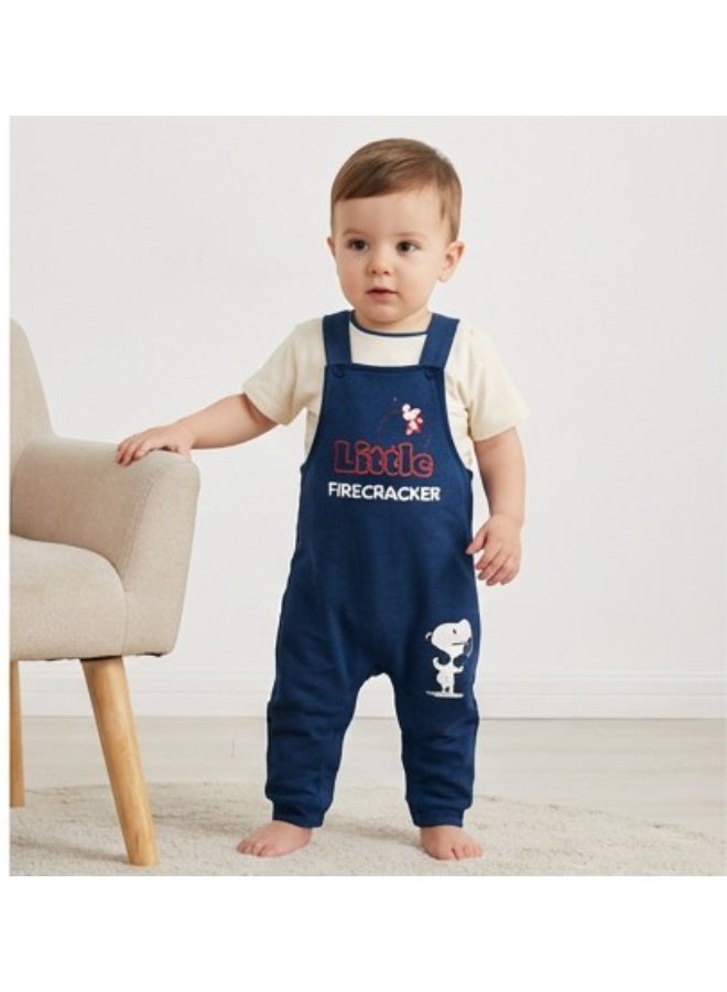 Peanuts DUNGREE SET BABY BOY PEANUTS SS 3-36 MONTHS RE-PBPEIBDS003 - Image 2