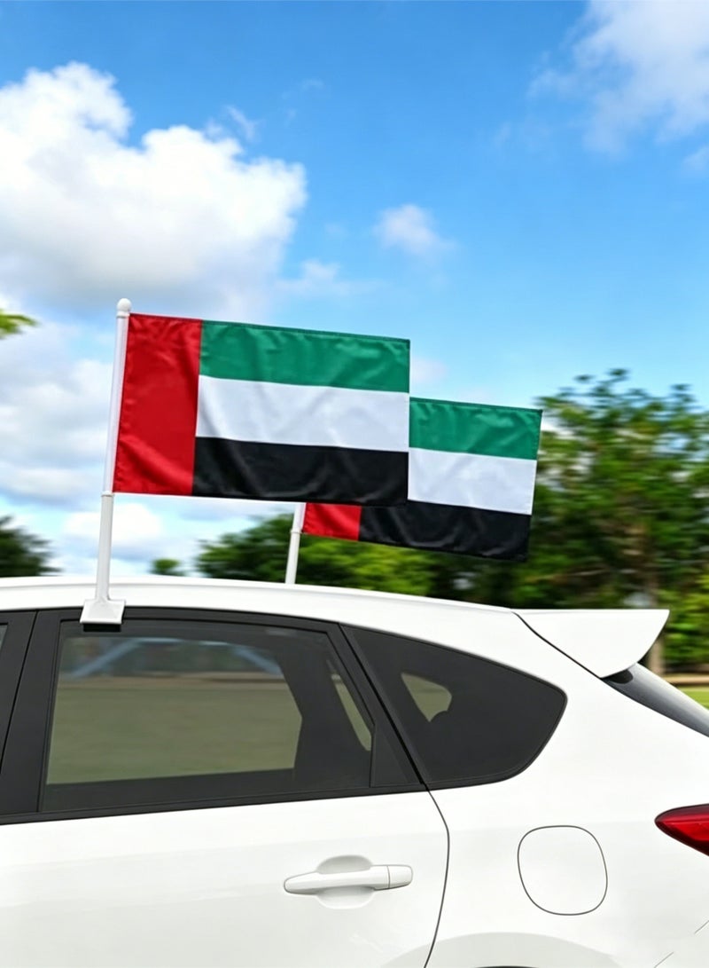 4 Pcs UAE Car Window Flag For UAE National Day Flag Day Celebration 12X18 Inch - Image 3