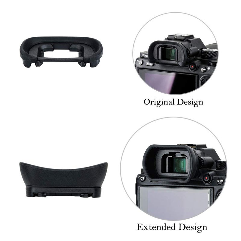 JJC 2 Packs Eyecup Eyepiece Eyeshade for Sony a7III a7II a7 a7R IV a7R II a7R III a7S II a9 a58 a99 II Viewfinder Replaces Sony FDA-EP18 FDA-EP16 FDA-EP15 Eye Cup - Image 2