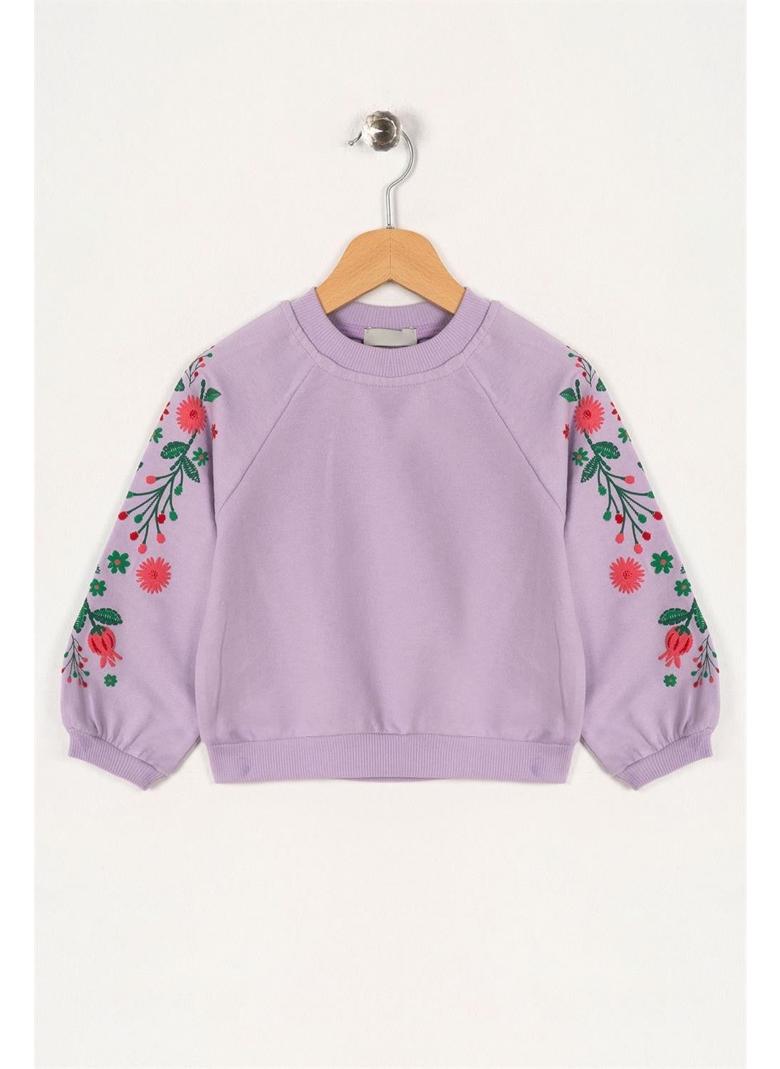 【大特価!!】 Girls Lilac Zepkids Lilac Floral Sleeve Raglan Colored チャーム