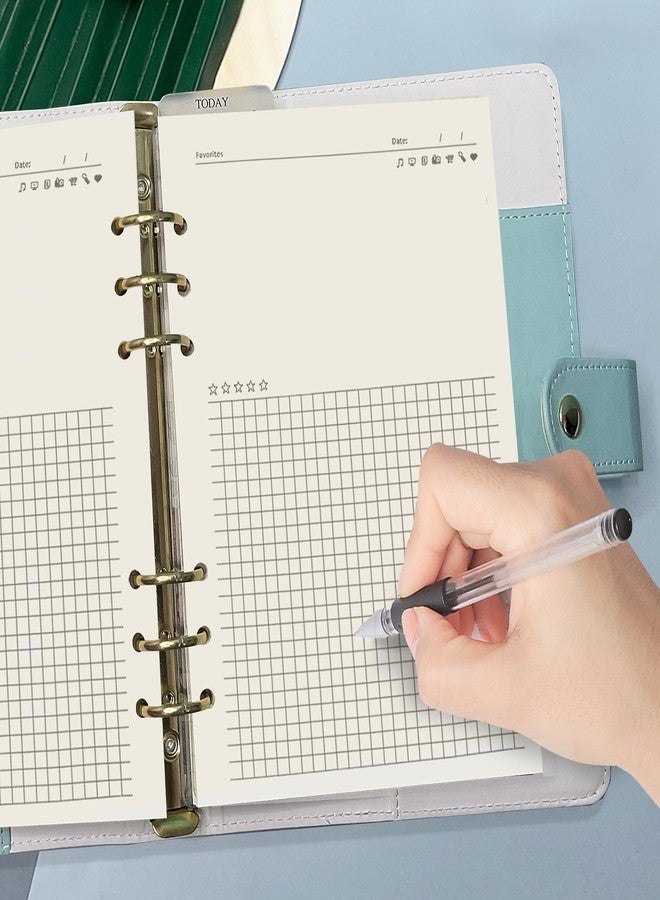 Harphia Spiral Notebook Refill,A5 Planner Inserts,6 Ring Binder Refill, for Filofax/Personal Journal, 45 sheets/90 pages, Harphia(A5 5.59 x 8.27'',Noterecord) - Image 2