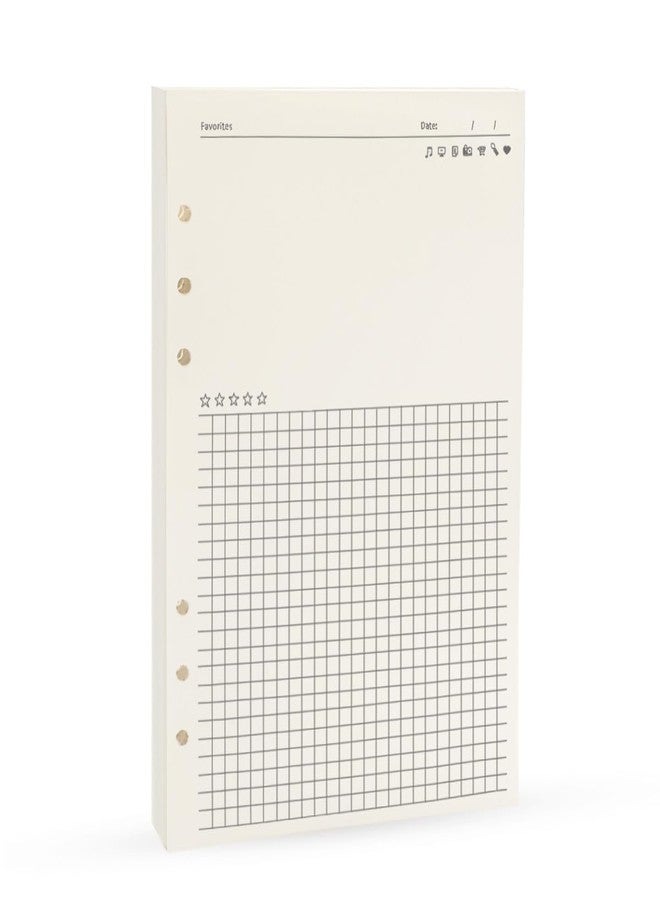 Harphia Spiral Notebook Refill,A5 Planner Inserts,6 Ring Binder Refill, for Filofax/Personal Journal, 45 sheets/90 pages, Harphia(A5 5.59 x 8.27'',Noterecord) - Image 1