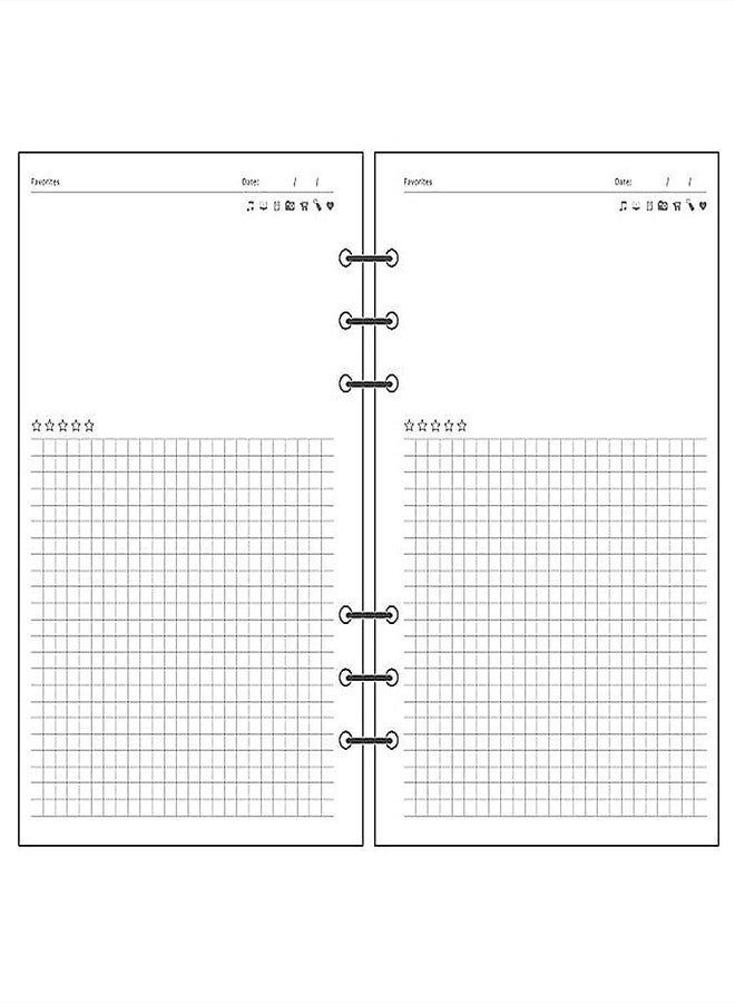 Harphia Spiral Notebook Refill,A5 Planner Inserts,6 Ring Binder Refill, for Filofax/Personal Journal, 45 sheets/90 pages, Harphia(A5 5.59 x 8.27'',Noterecord) - Image 3