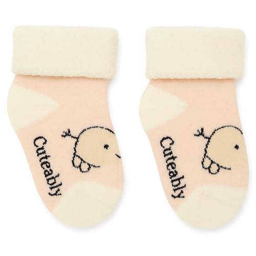 CUTEABLY Baby Socks, 0-12 Months, Cotton Blend, Animal Print Design, Thermal Winter Socks, Multicolour (IN, Age, 6 Months, 12 Months, 6, Multicolour) - Image 4