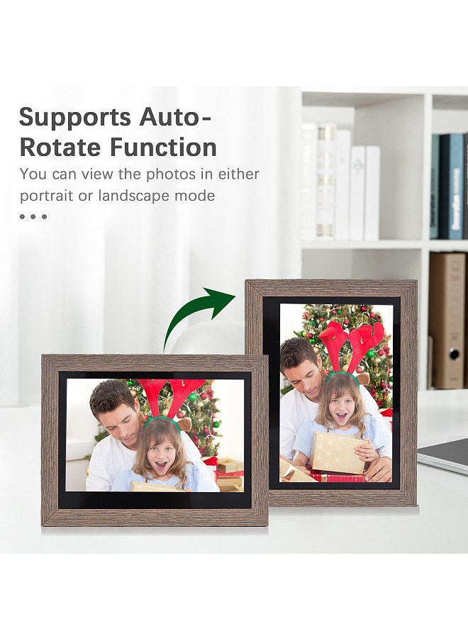ANDOER - Andoer 10.1 Inch WiFi Digital Photo Frame Cloud Digital Picture Frame 1280*800 IPS Screen Touch Control 16GB Storage Auto Rotation Share Photos via APP with Backside Stand - Image 1