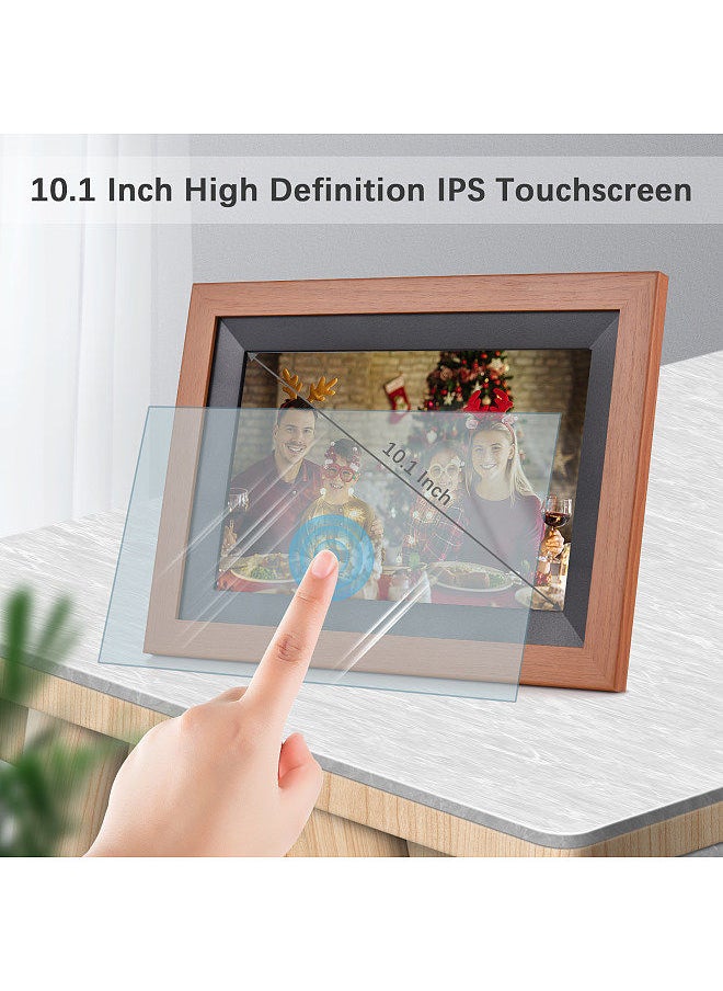 ANDOER - Andoer 10.1 Inch WiFi Digital Photo Frame Cloud Digital Picture Frame 1280*800 IPS Screen Touch Control 16GB Storage Auto Rotation Share Photos via APP with Backside Stand - Image 1