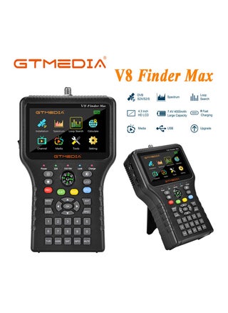 V8 Finder max Satellite Finder Digital FTA DVB-S/S2/S2X Sat Signal Measuring Meter Detector Receiver H.265 8bit for Adjusting Sat Dish with 4.3 Inch LCD Screen, Compass, Speaker Integrated - pzsku/Z6F5537D099C2F1186A66Z/45/_/1703150574/e03747cb-d60a-4f92-9fdc-4962e9f18eb8
